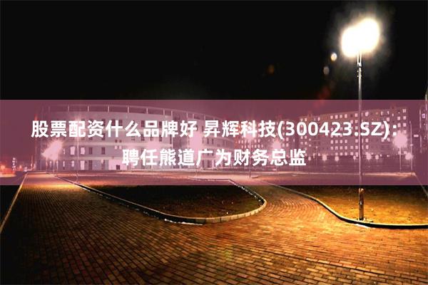 股票配资什么品牌好 昇辉科技(300423.SZ)：聘任熊道广为财务总监