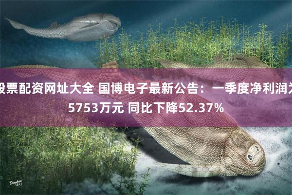 股票配资网址大全 国博电子最新公告：一季度净利润为5753万元 同比下降52.37%